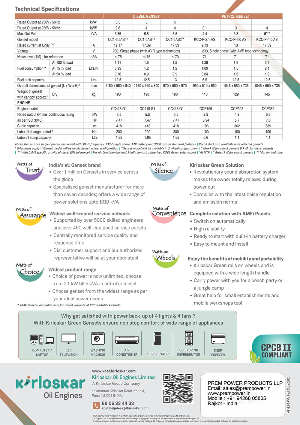 Kirloskar Green Kg Portable Gensets Be Theme